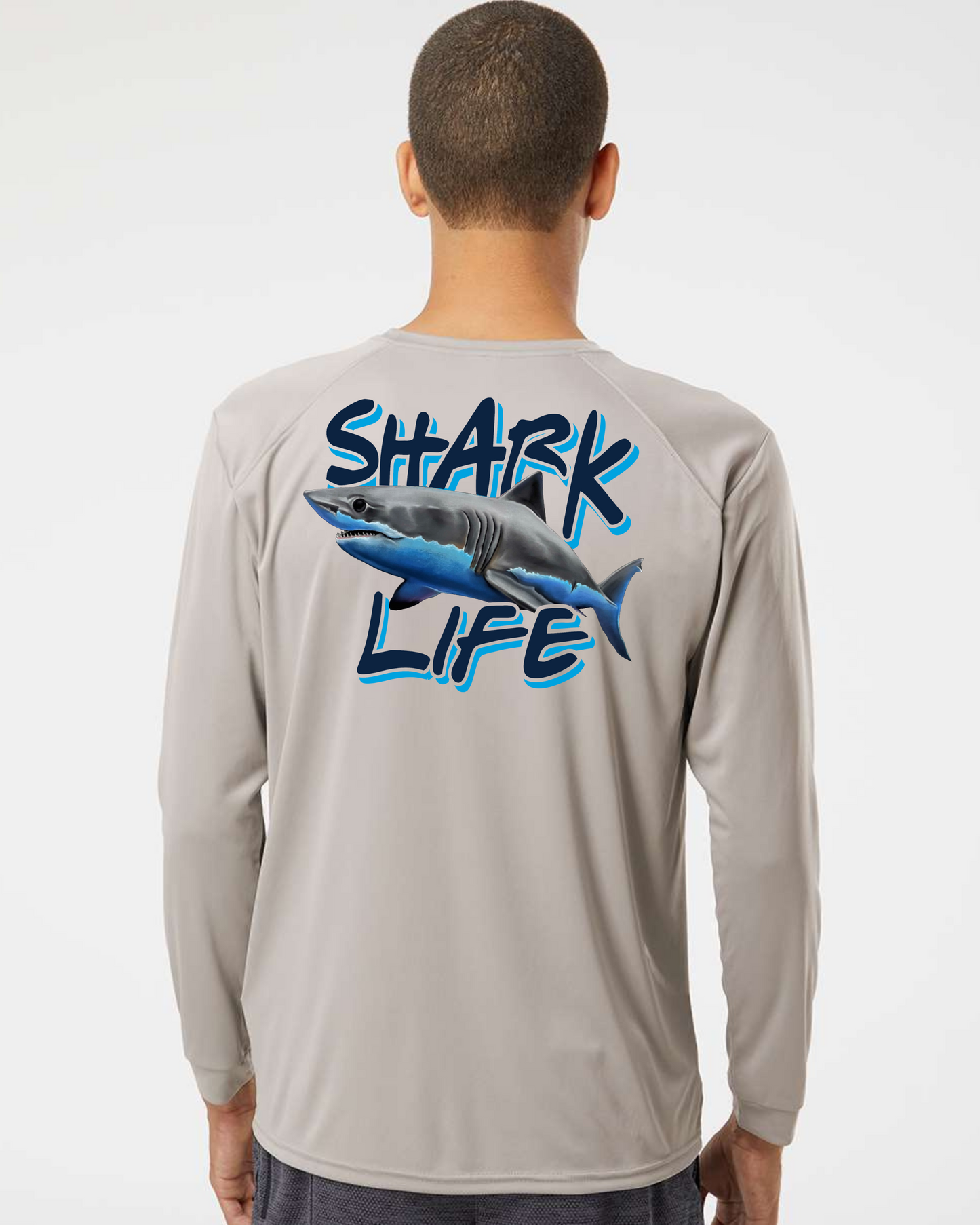 Great White Shark Life Logo Long Sleeve SPF 50 protection