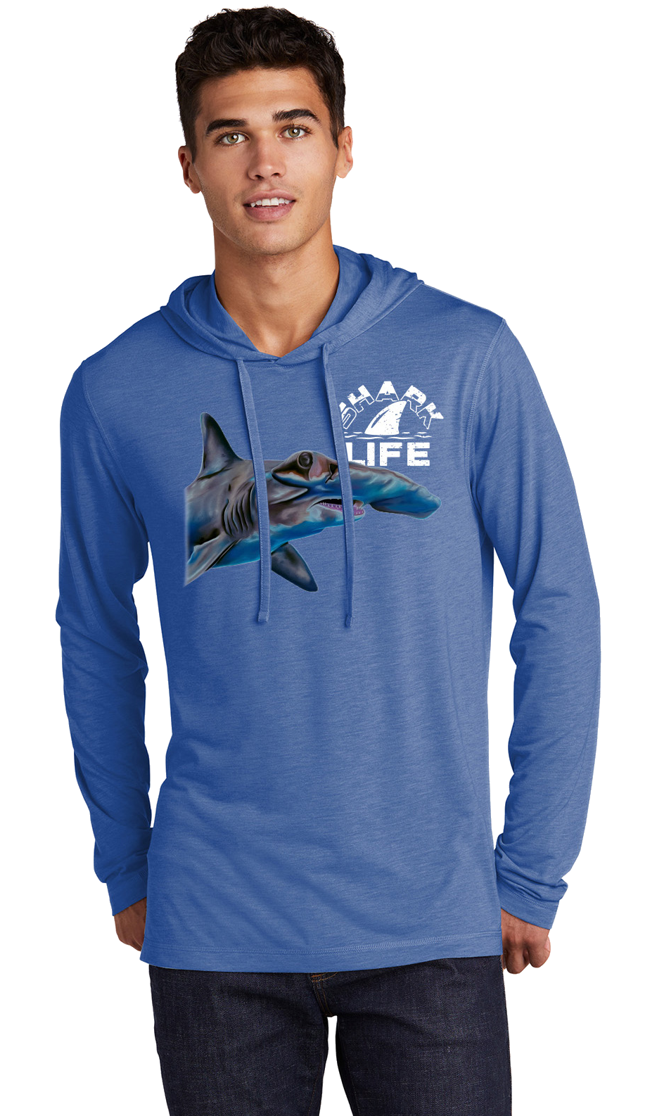 Hammerhead Shark Long Sleeve Hooded Sweatshirt Hoodie